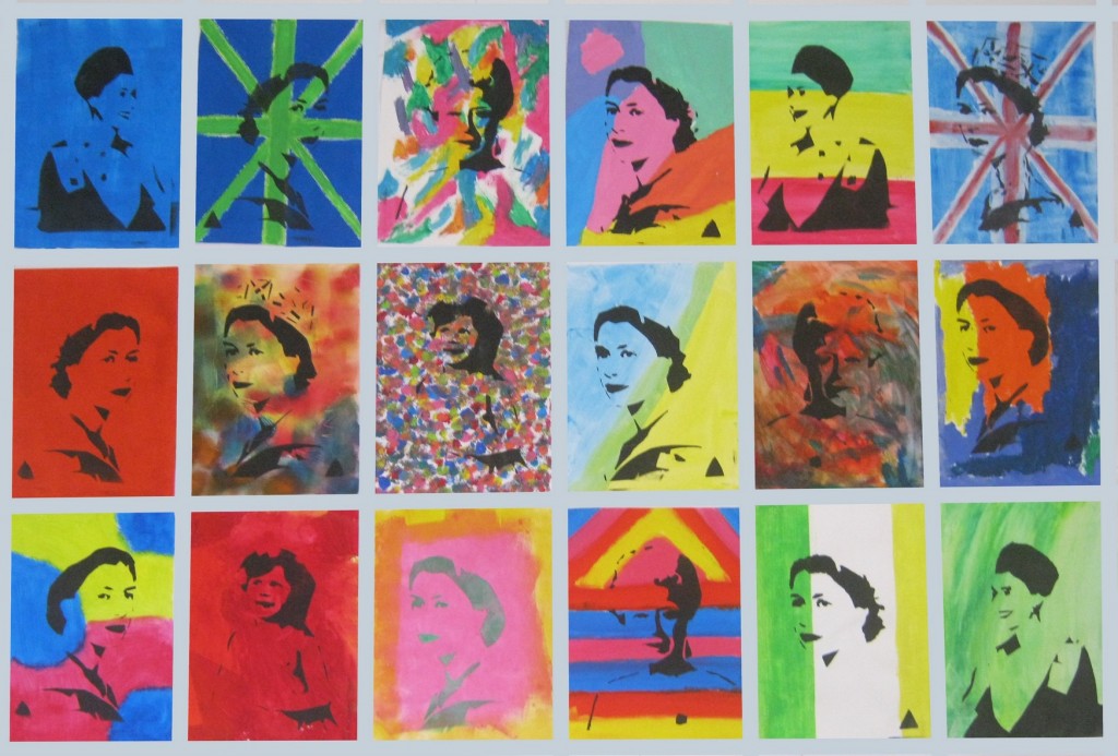 Elizabeth2 à la manière d'Andy Warhol